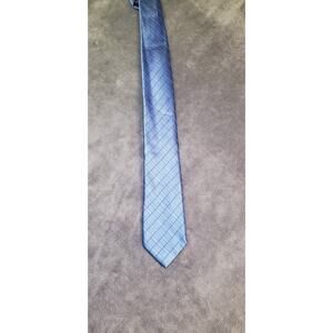 Calvin Klein Tie 100% Silk Necktie Blue C8